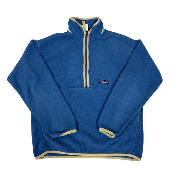 Patagonia Synchilla Marsupial Fleece 1/2 Zip Pullover Jacket Kid's XL Granola - Picture 1 of 10
